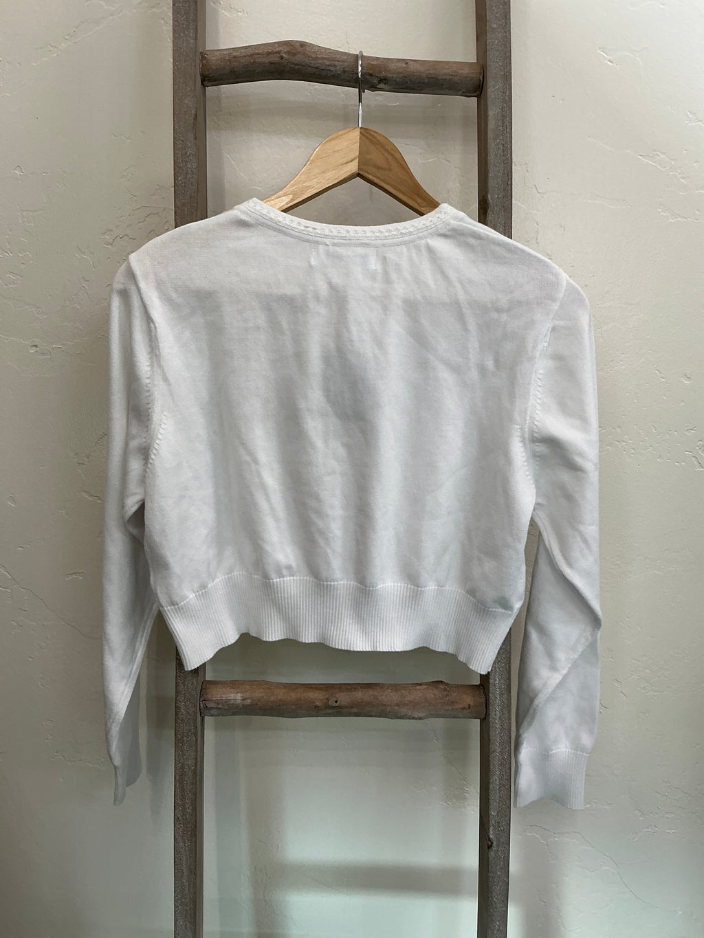 Jane Cropped Sweater white