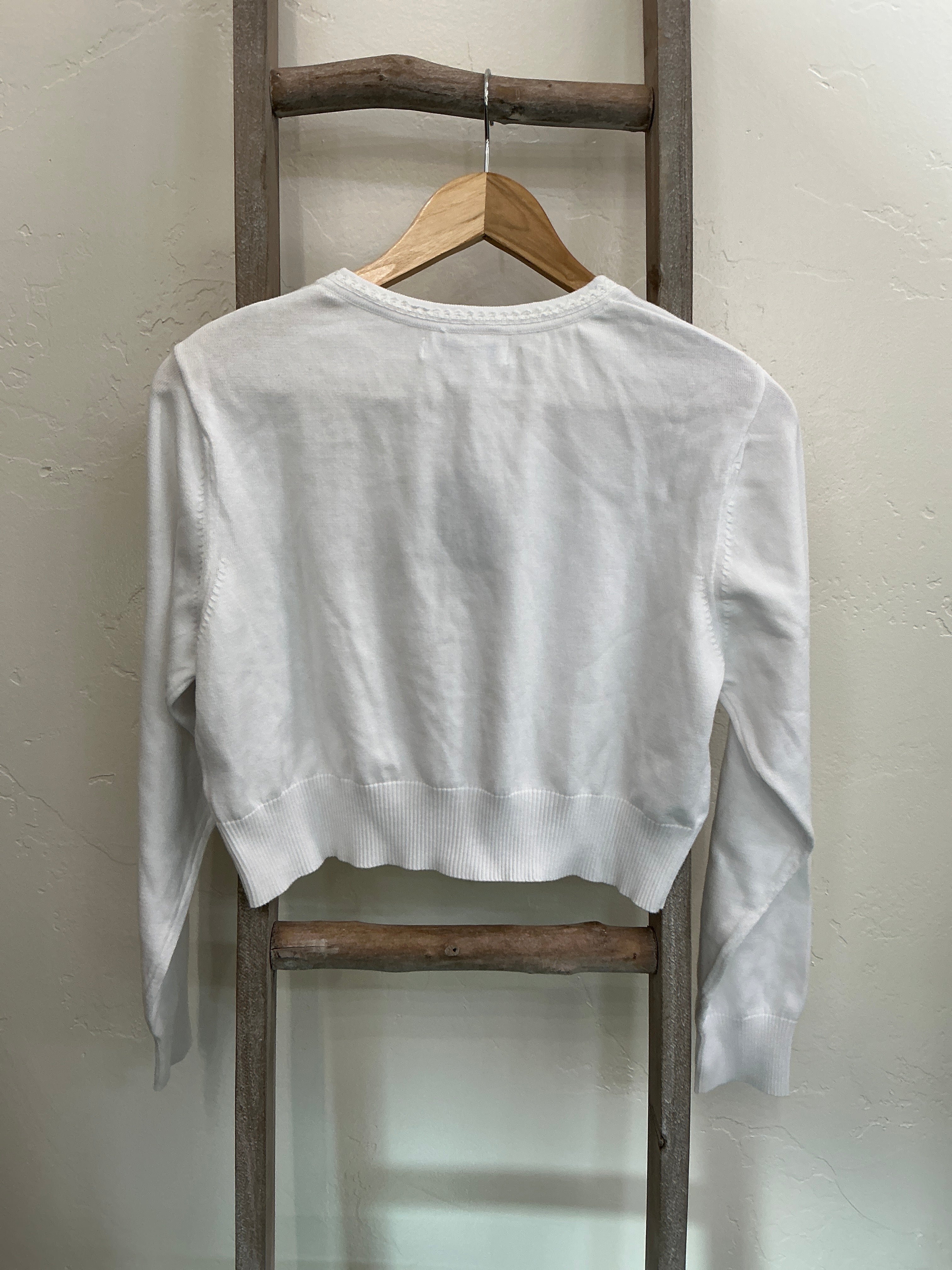 Jane Cropped Sweater white