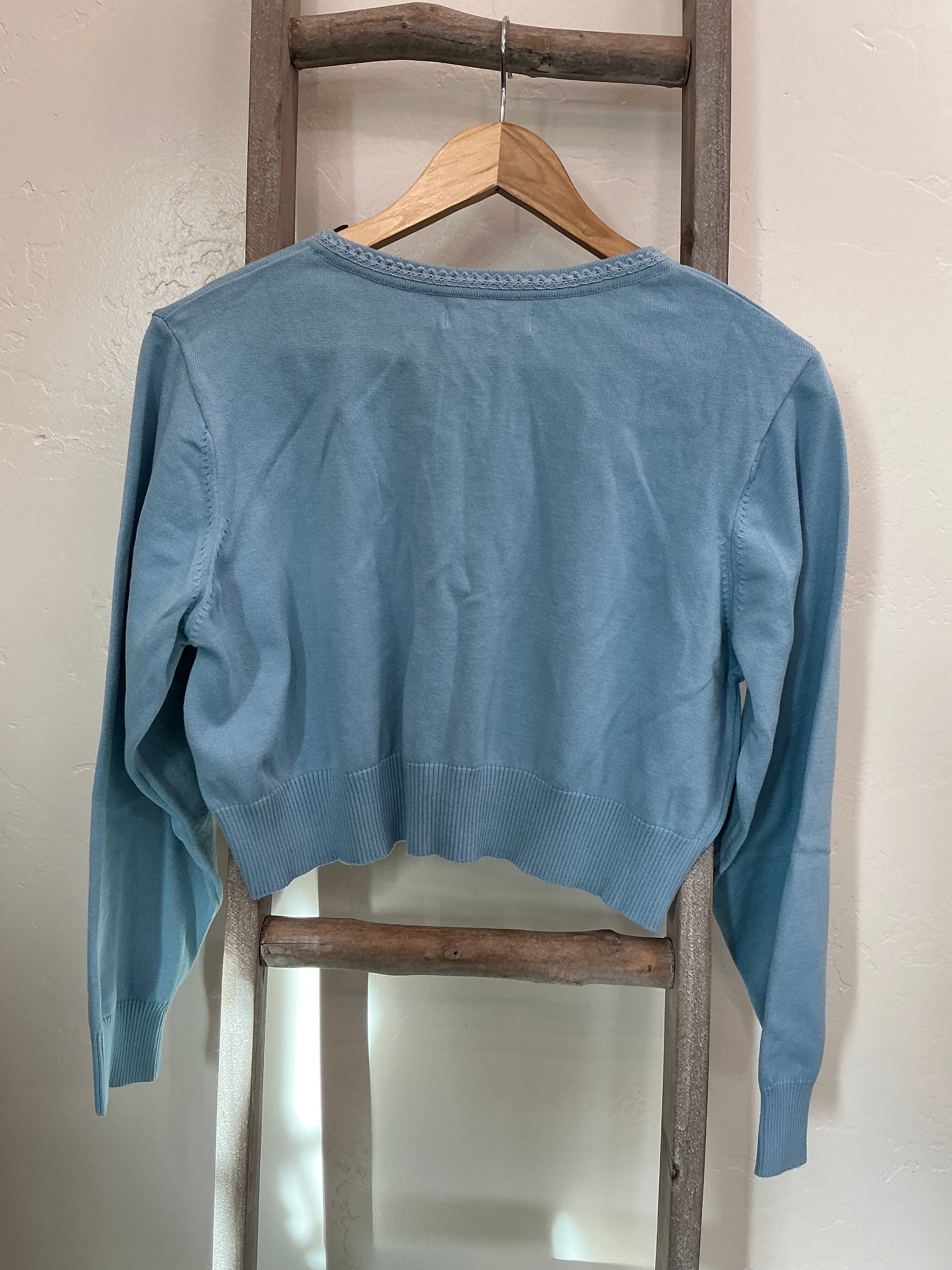 Jane Cropped Sweater blue