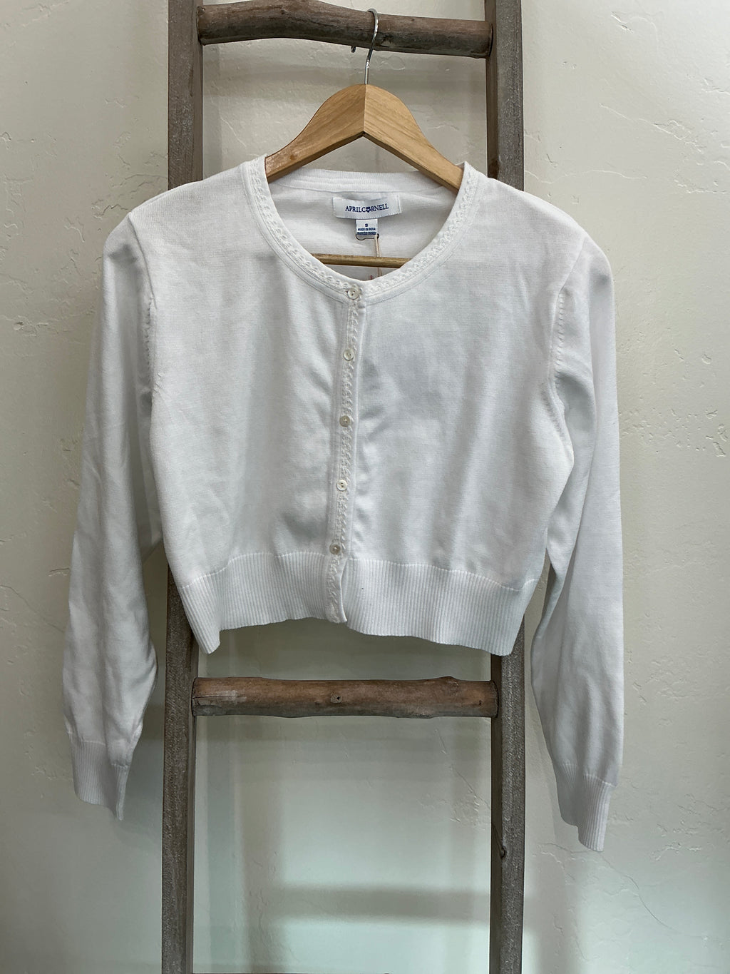 Jane Cropped Sweater white